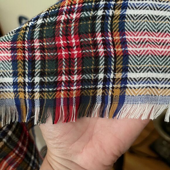 Unbranded Women's Tartan Plaid Woven Fringed Rectangle, Wrap, Shawl, Scarf - Picture 14 of 15